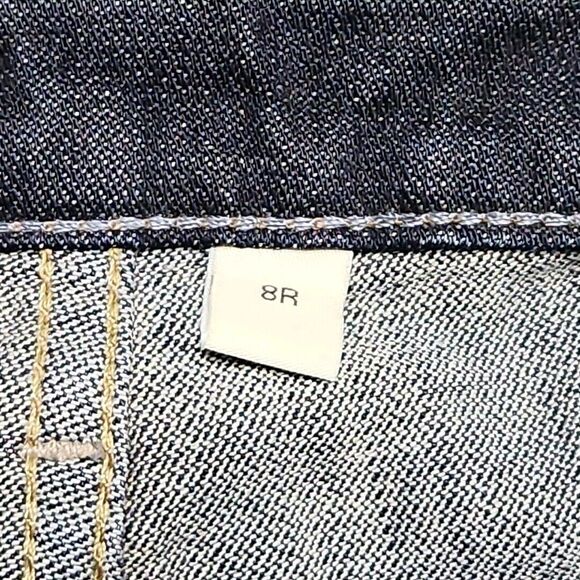 Essential Womens Jeans 8 Reg Stretch Dark Blue Wide Leg Relaxed Gap 1969 - Picture 6 of 10